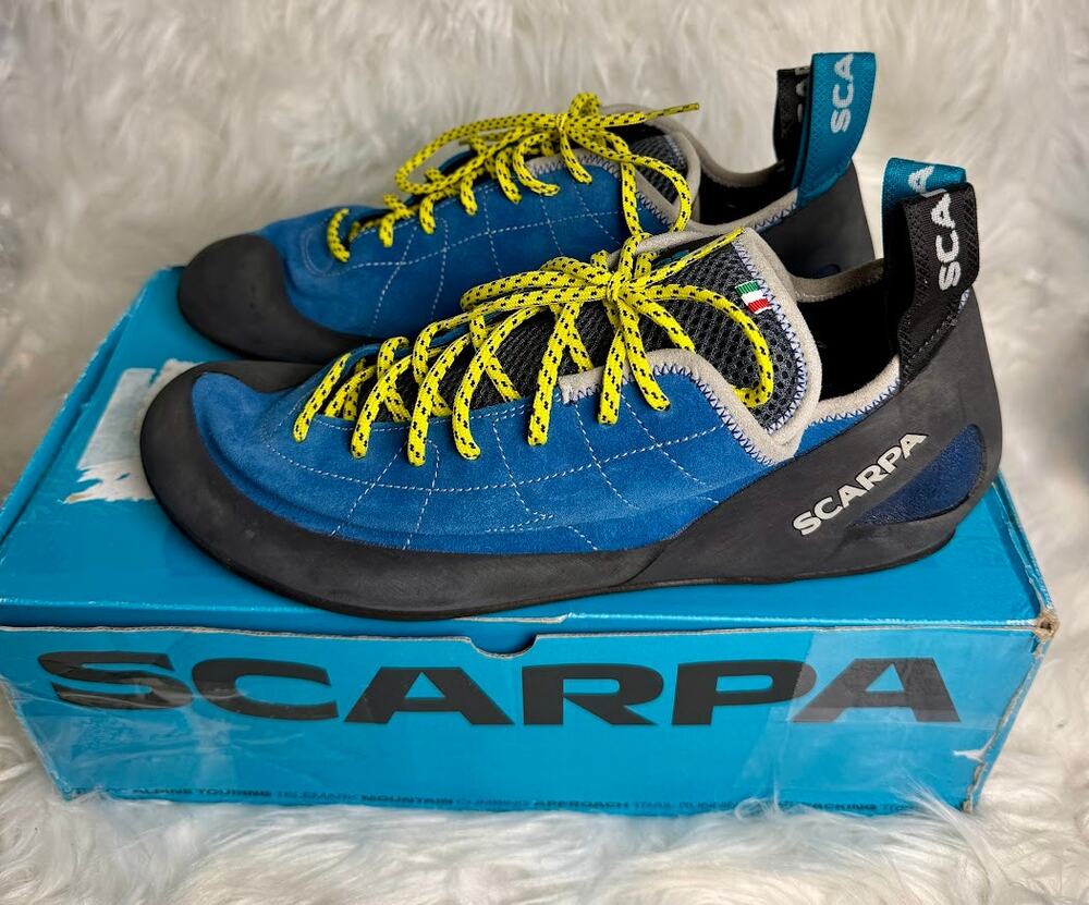 SCARPA Mountain Climbing Trail Backpacking Shoes HELIX Hyper Blue Men's 48/US14